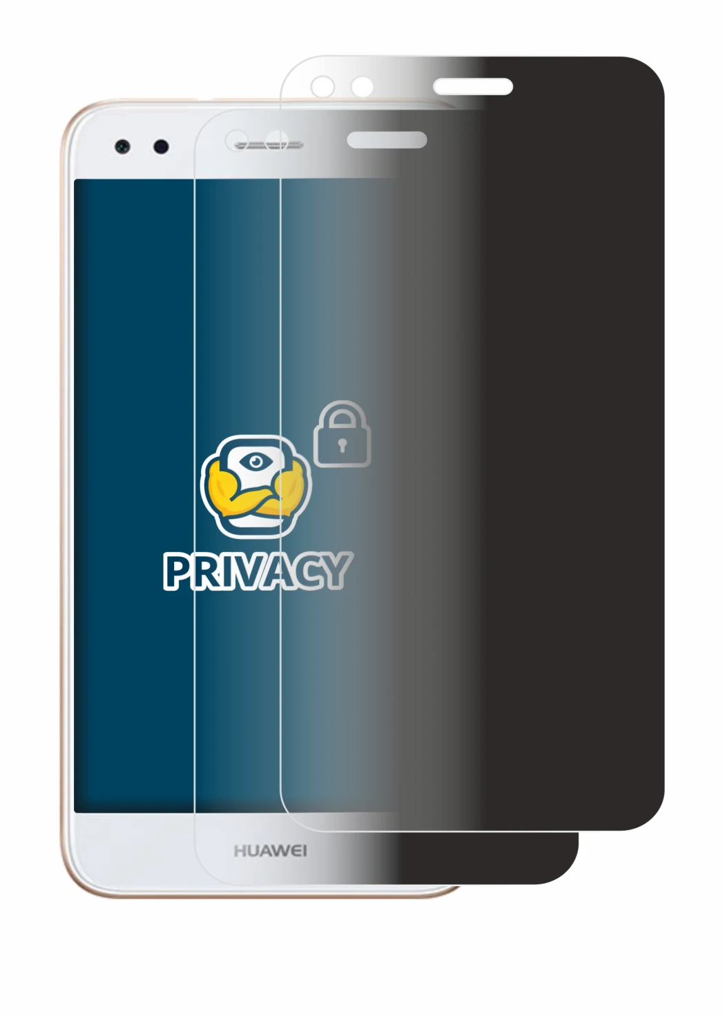 Image de l'appareil Huawei P9 Lite Mini avec une grande variété de protections d'écran.