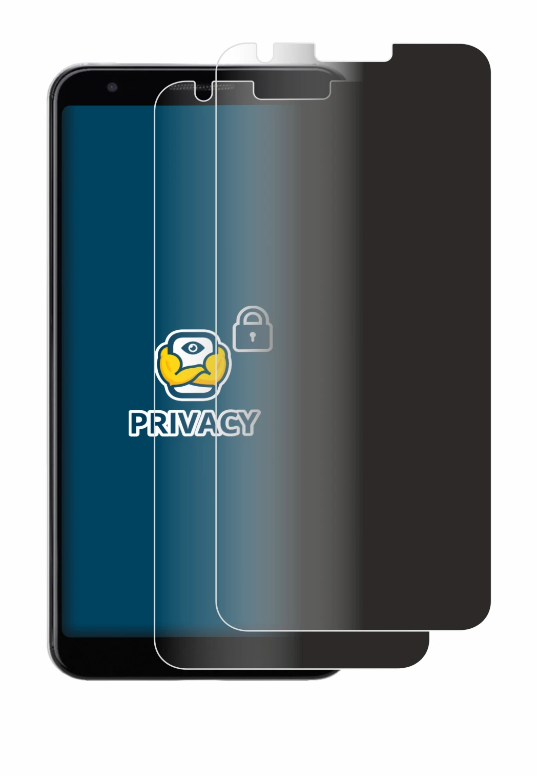 Image de l'appareil Google Pixel 3a avec une grande variété de protections d'écran.