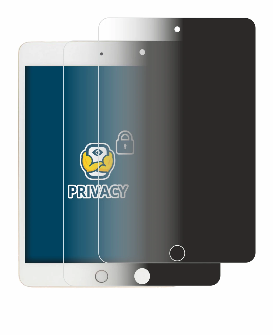 Image de l'appareil Apple iPad Mini 5 2019 (5ème Gen.) avec une grande variété de protections d'écran.