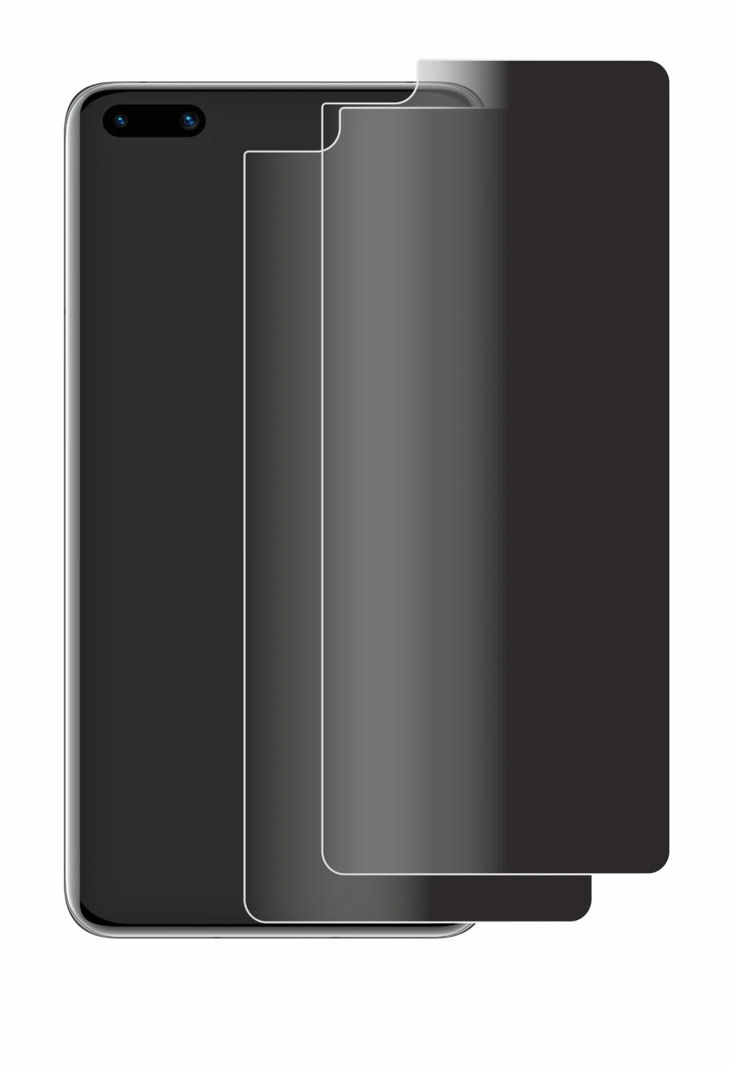 Image de l'appareil Huawei P40 avec une grande variété de protections d'écran.