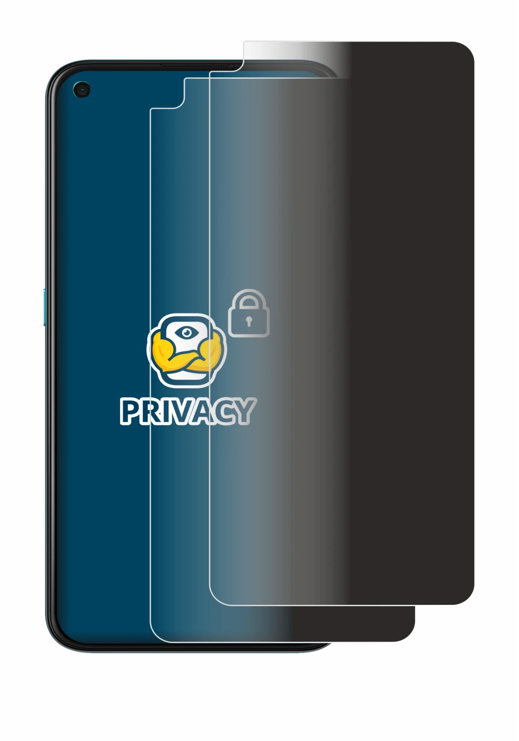Image de l'appareil Nokia 5.4 avec une grande variété de protections d'écran.