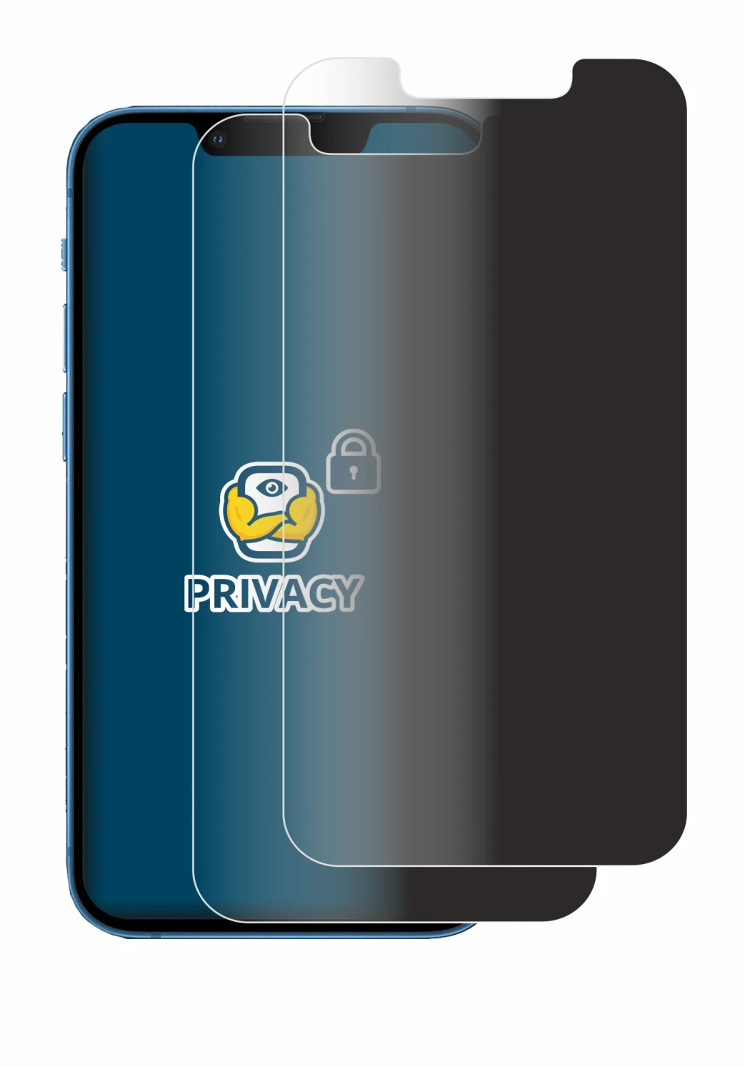 Image de l'appareil Apple iPhone 13 mini avec une grande variété de protections d'écran.