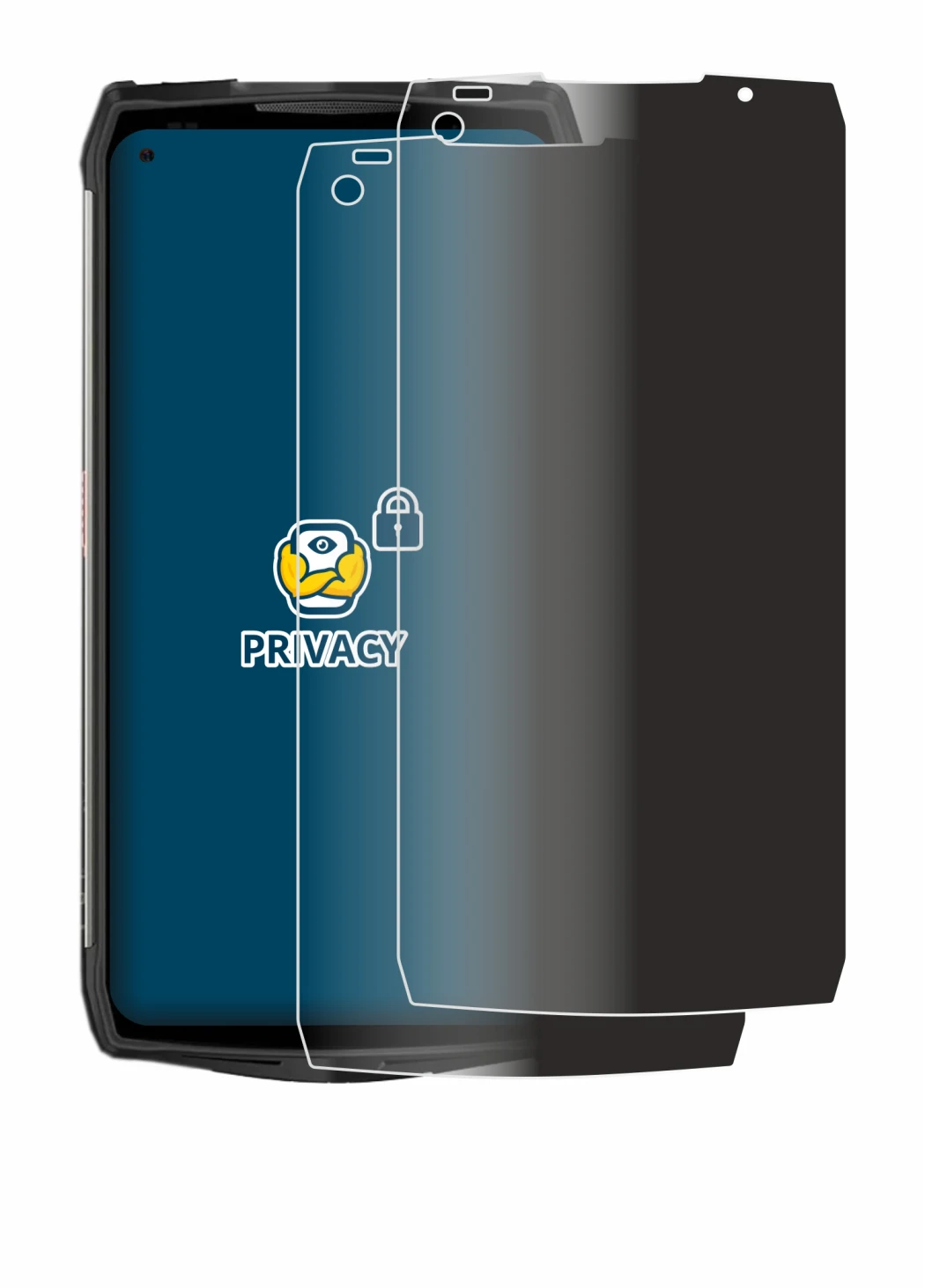 Image de l'appareil Ulefone Power Armor 13 avec une grande variété de protections d'écran.