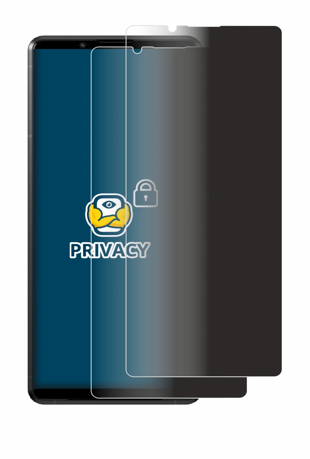 Image de l'appareil Sony Xperia Pro-I avec une grande variété de protections d'écran.