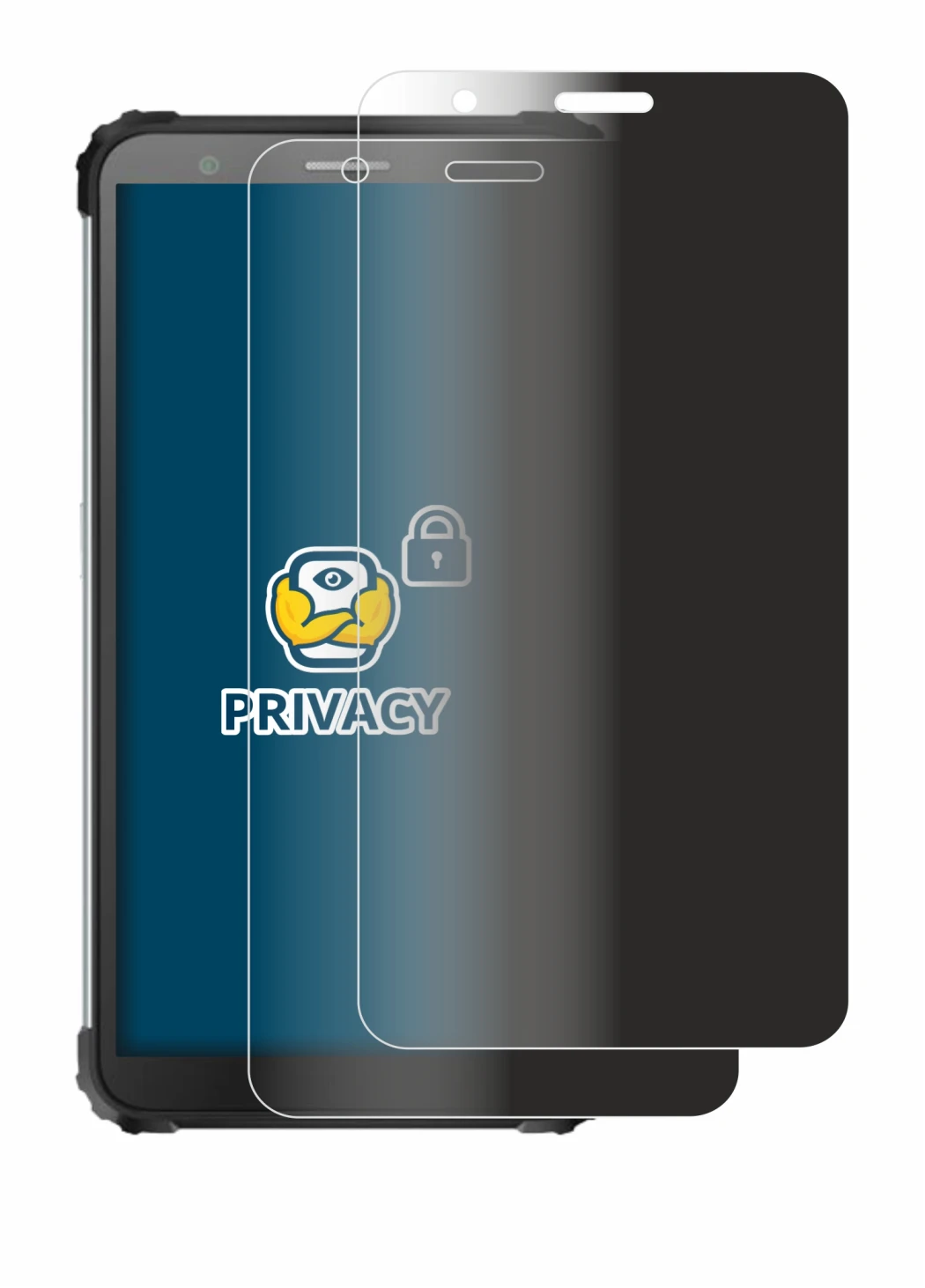 Image de l'appareil Blackview BV6600 Pro avec une grande variété de protections d'écran.