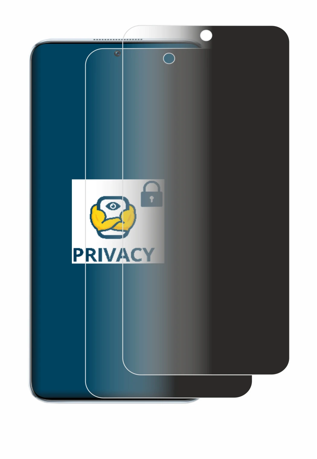 Image de l'appareil Honor X8 avec une grande variété de protections d'écran.