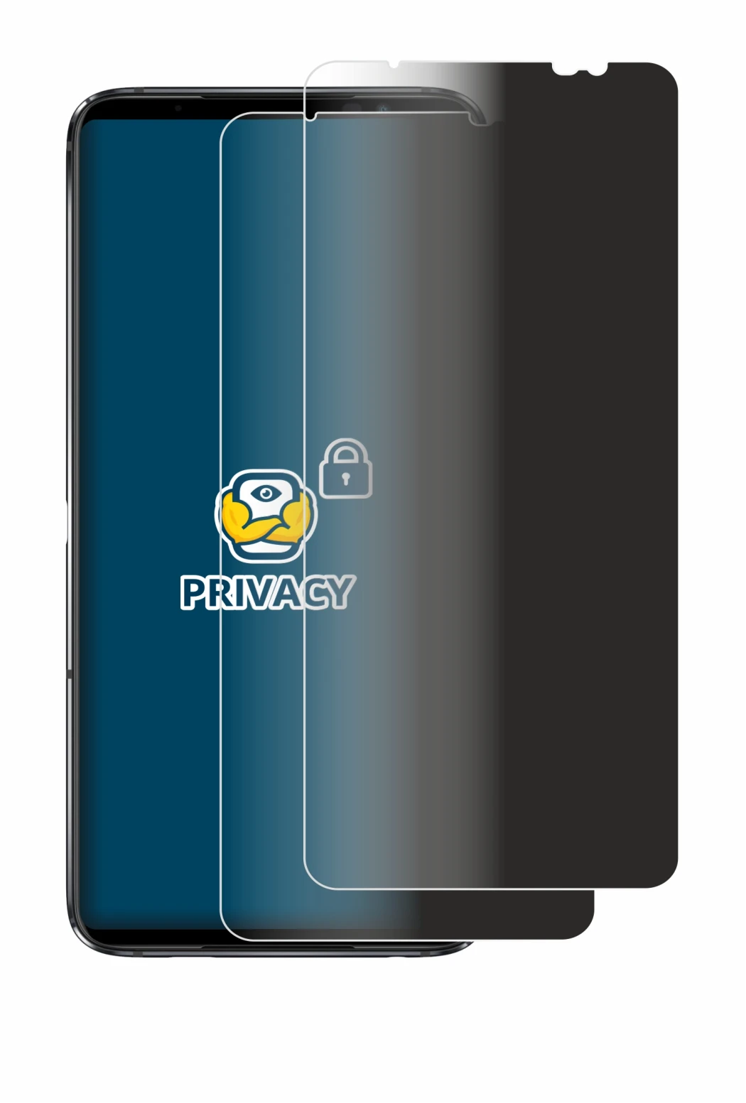 Image de l'appareil ASUS ROG Phone 6 Pro avec une grande variété de protections d'écran.