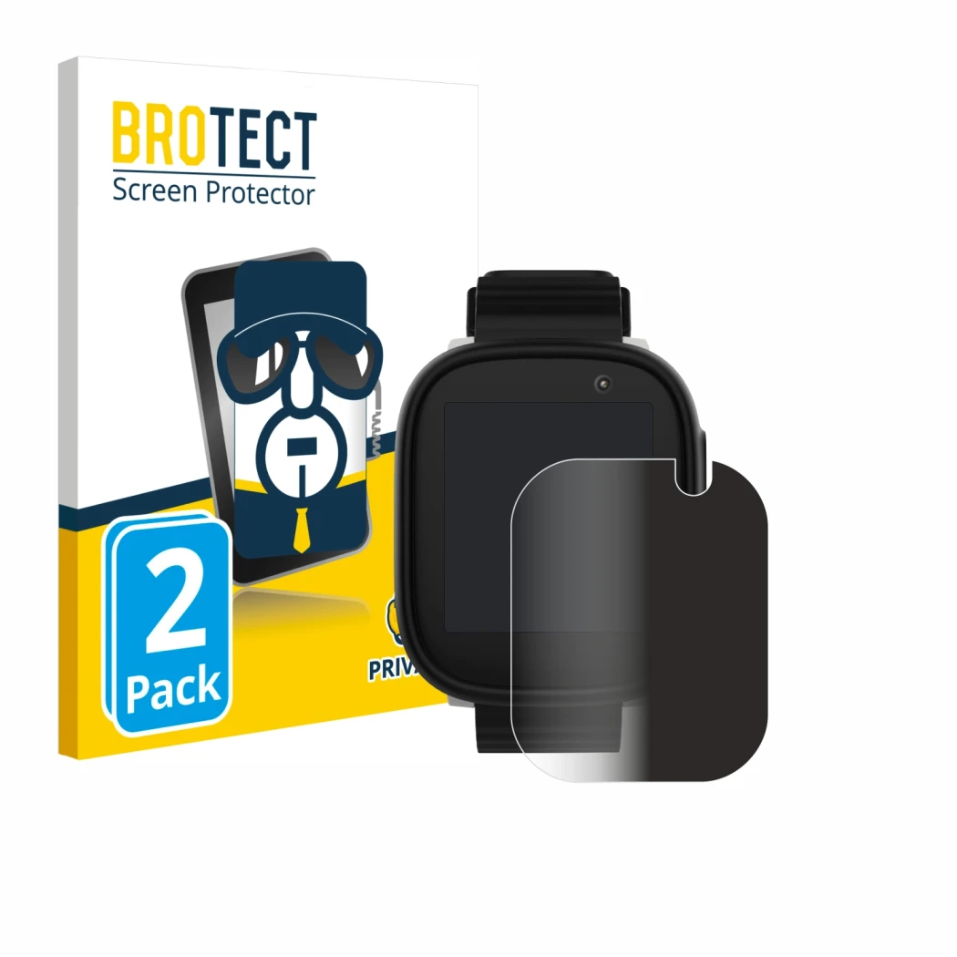 Face avant d’un emballage produit avec le logo de la marque BROTECT. À côté, l’appareil Xplora X6 Play 2022 (1ère génération) 