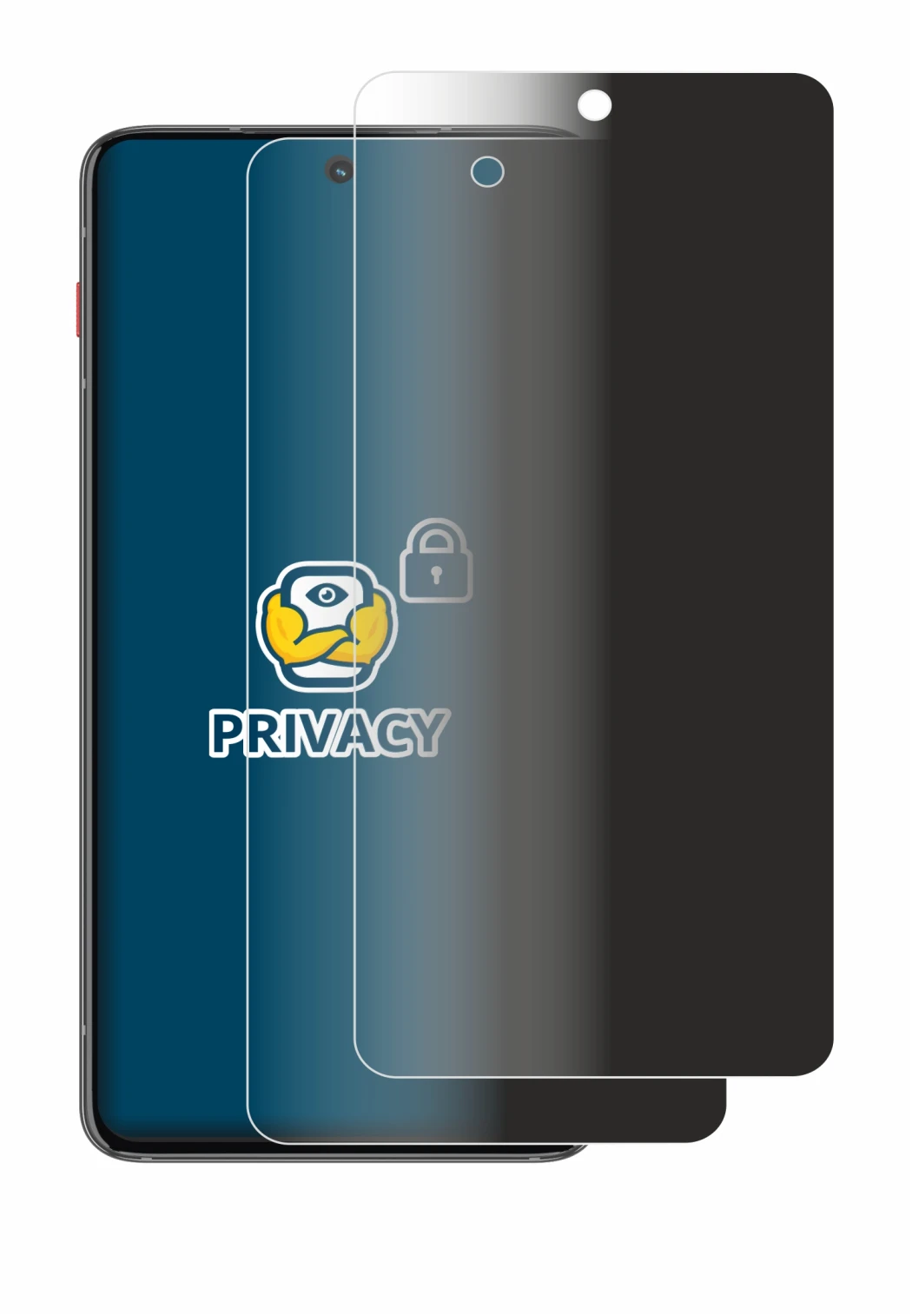 Image de l'appareil Motorola ThinkPhone avec une grande variété de protections d'écran.