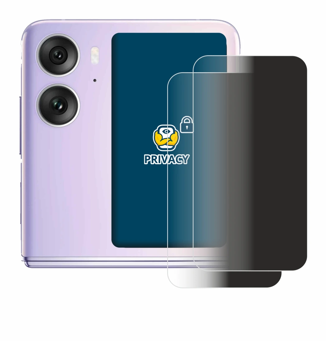 Image de l'appareil Oppo Find N2 Flip (Affichage arrière) avec une grande variété de protections d'écran.