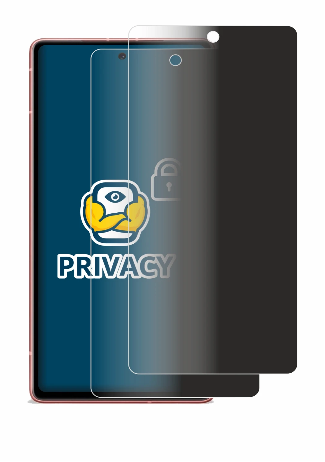 Image de l'appareil Google Pixel 7a avec une grande variété de protections d'écran.