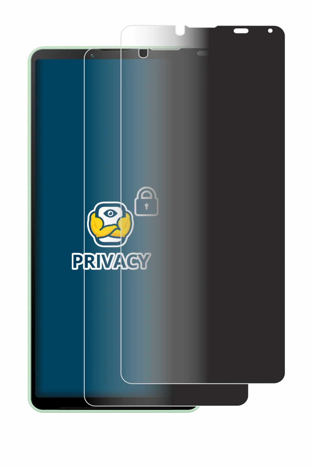 Image de l'appareil Sony Xperia 10 V avec une grande variété de protections d'écran.