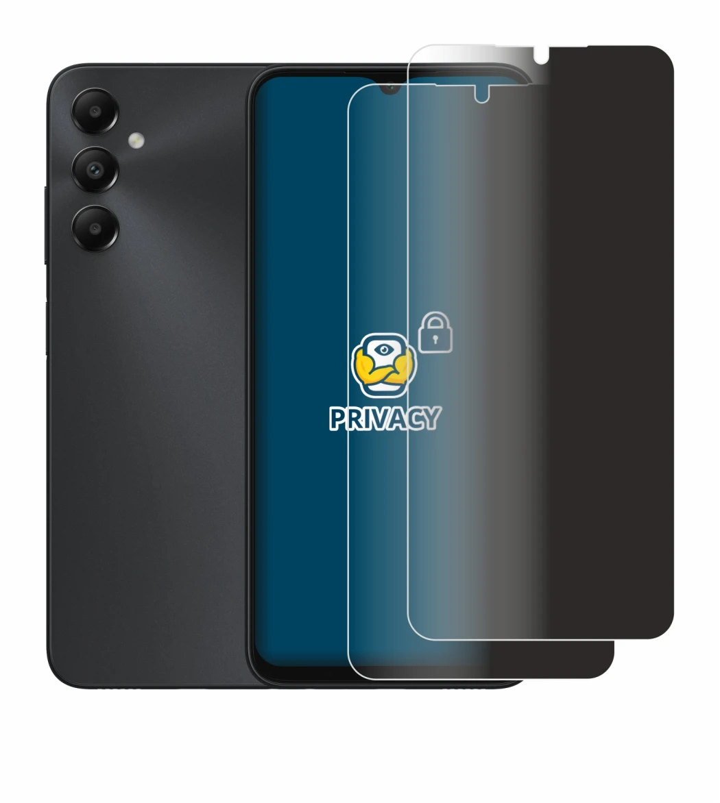 Image de l'appareil Samsung Galaxy A05s avec une grande variété de protections d'écran.