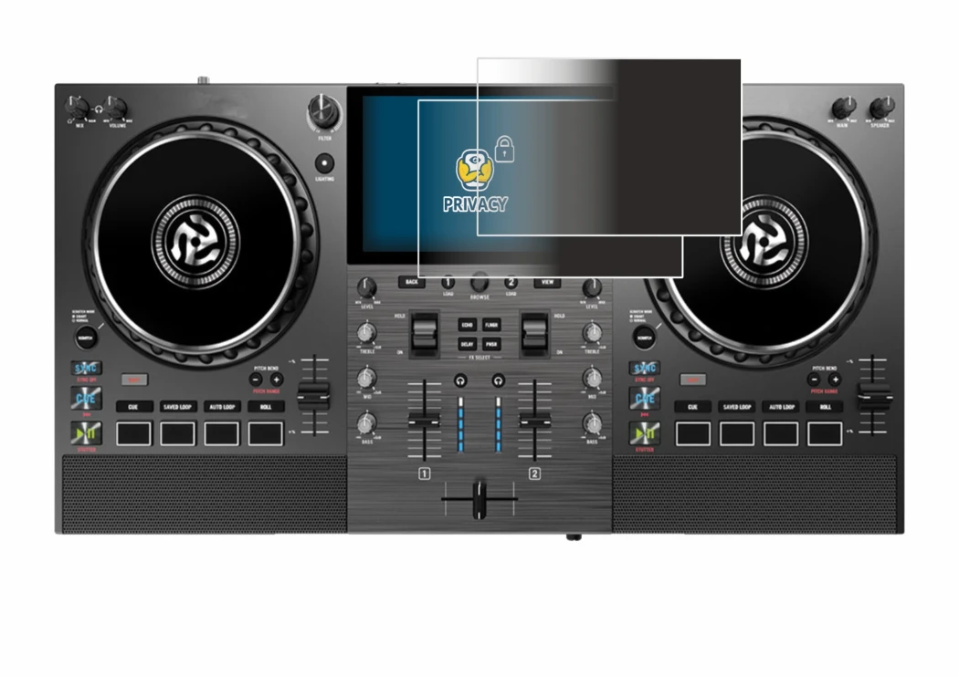 Image de l'appareil Numark Mixstream Pro Go avec une grande variété de protections d'écran.