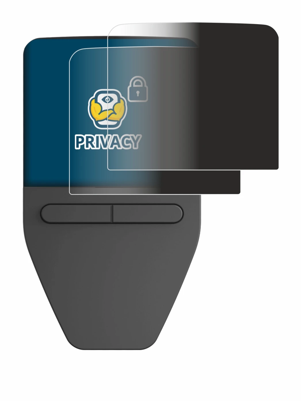 Image de l'appareil Trezor Safe 3 avec une grande variété de protections d'écran.