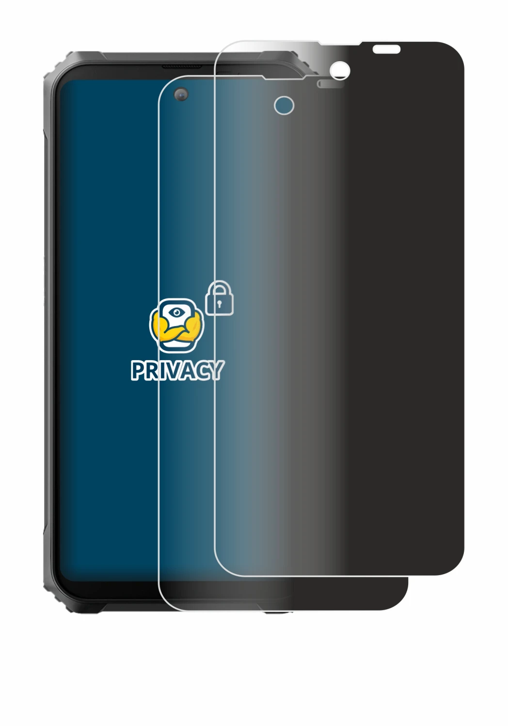 Image de l'appareil Blackview BL8000 5G avec une grande variété de protections d'écran.