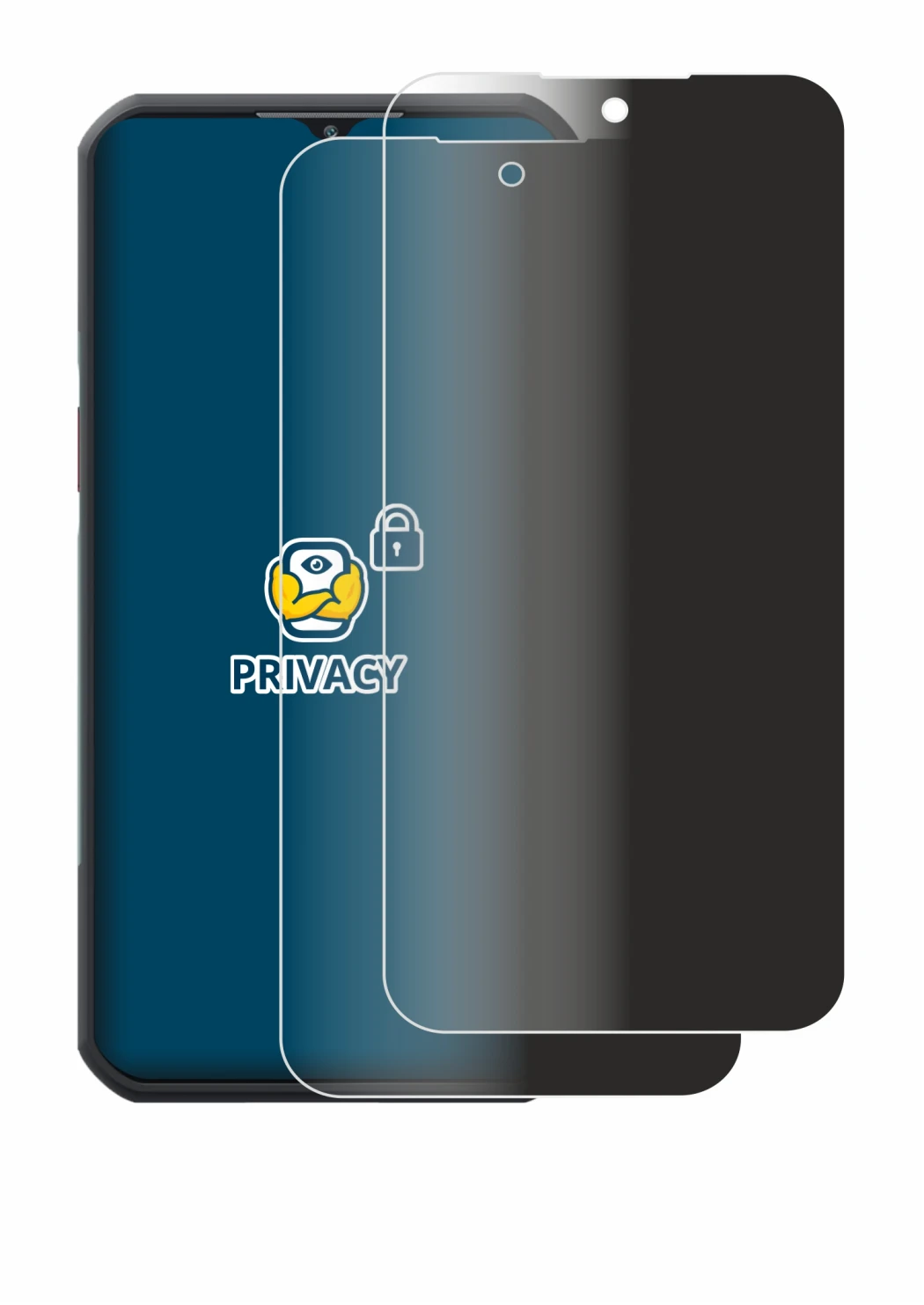 Image de l'appareil Oukitel WP35 5G avec une grande variété de protections d'écran.