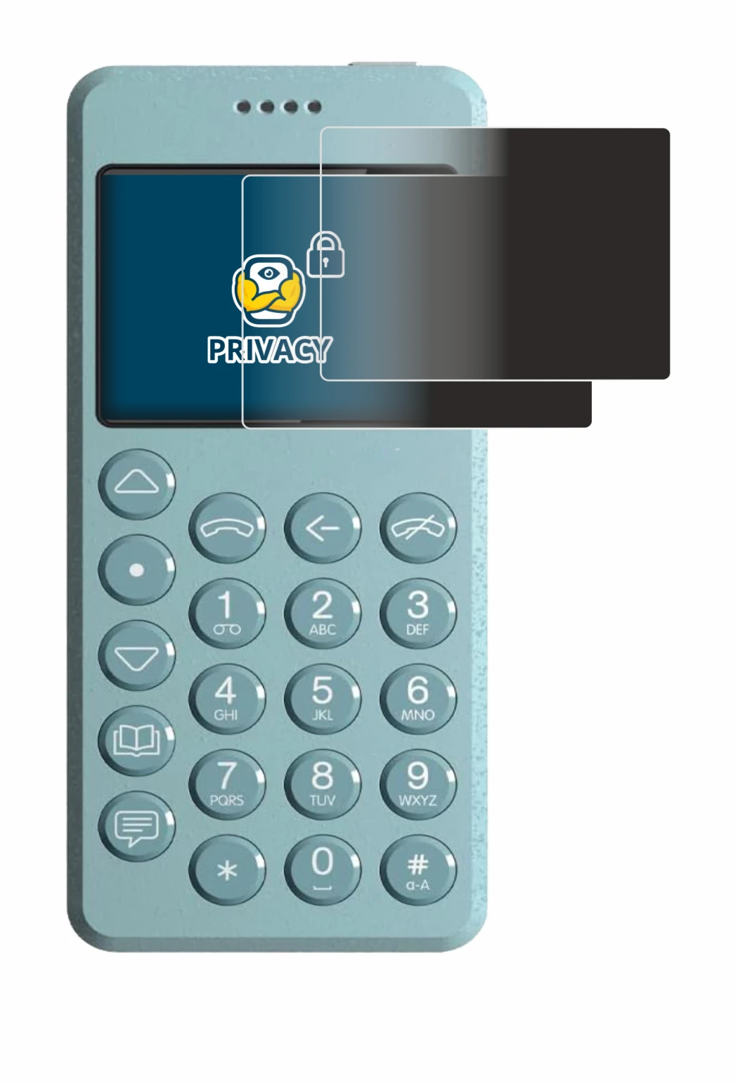 Image de l'appareil Punkt MP02 avec une grande variété de protections d'écran.
