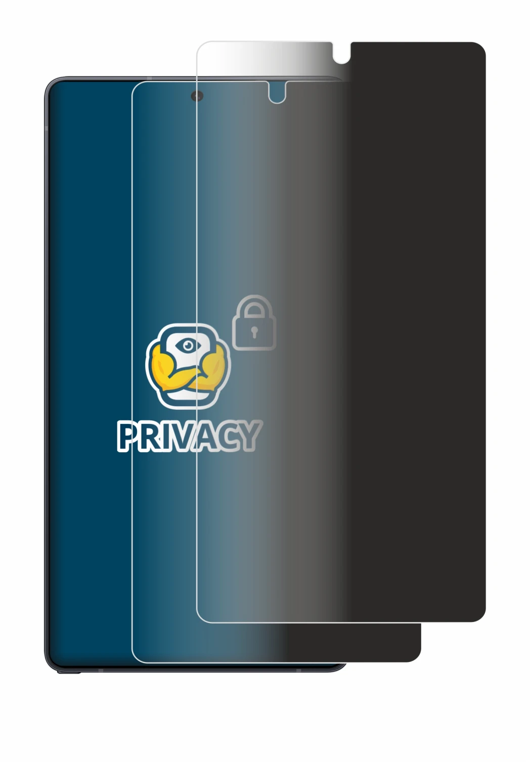 Image de l'appareil Samsung Galaxy S25 Ultra avec une grande variété de protections d'écran.