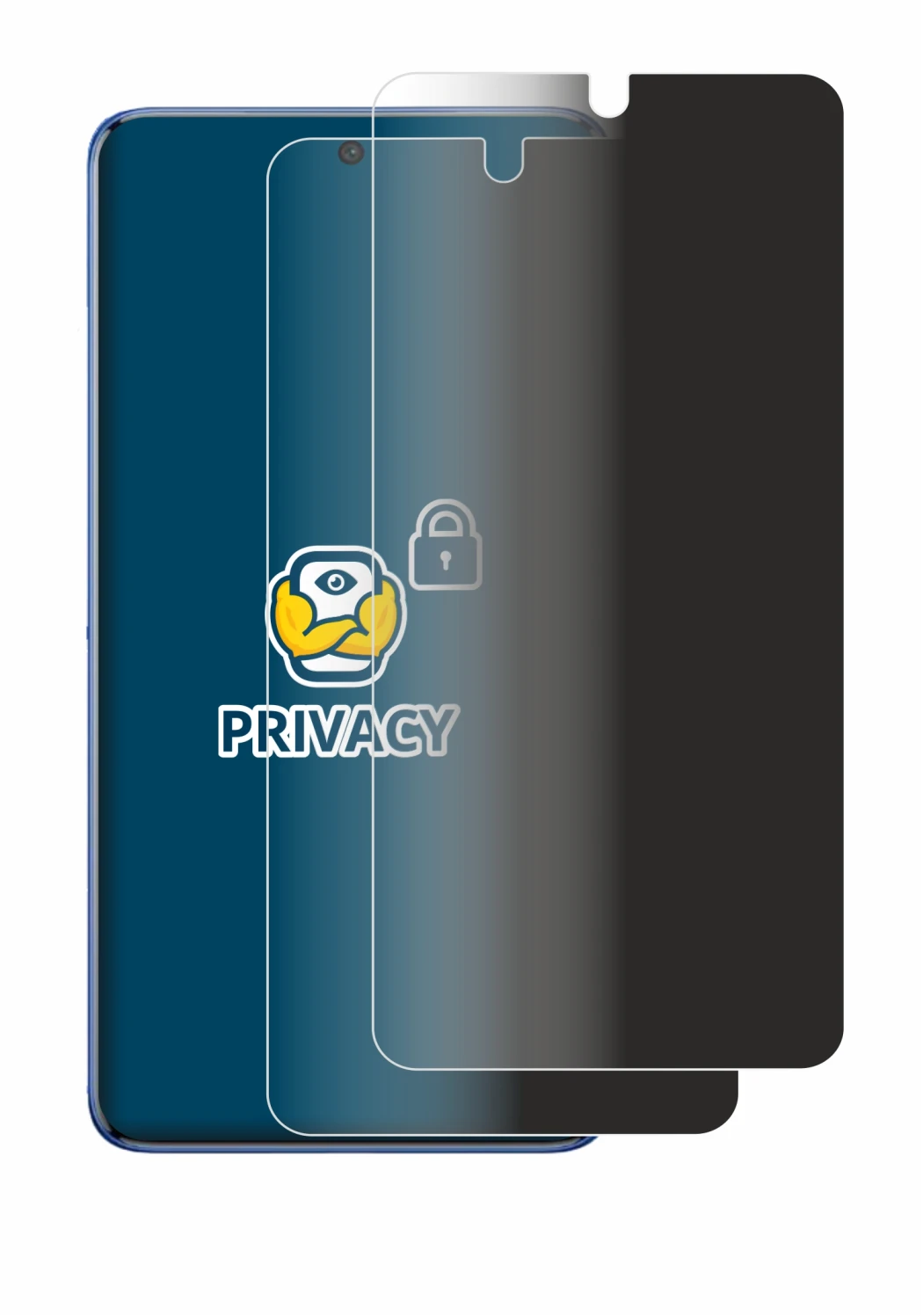 Image de l'appareil Vivo V50 avec une grande variété de protections d'écran.