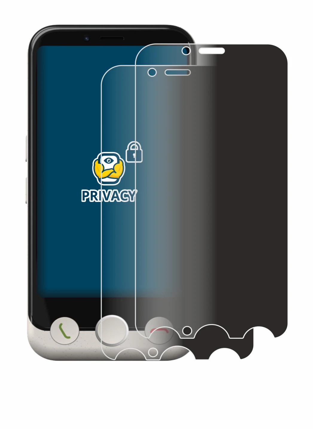 Image de l'appareil Doro Aurora A10 avec une grande variété de protections d'écran.