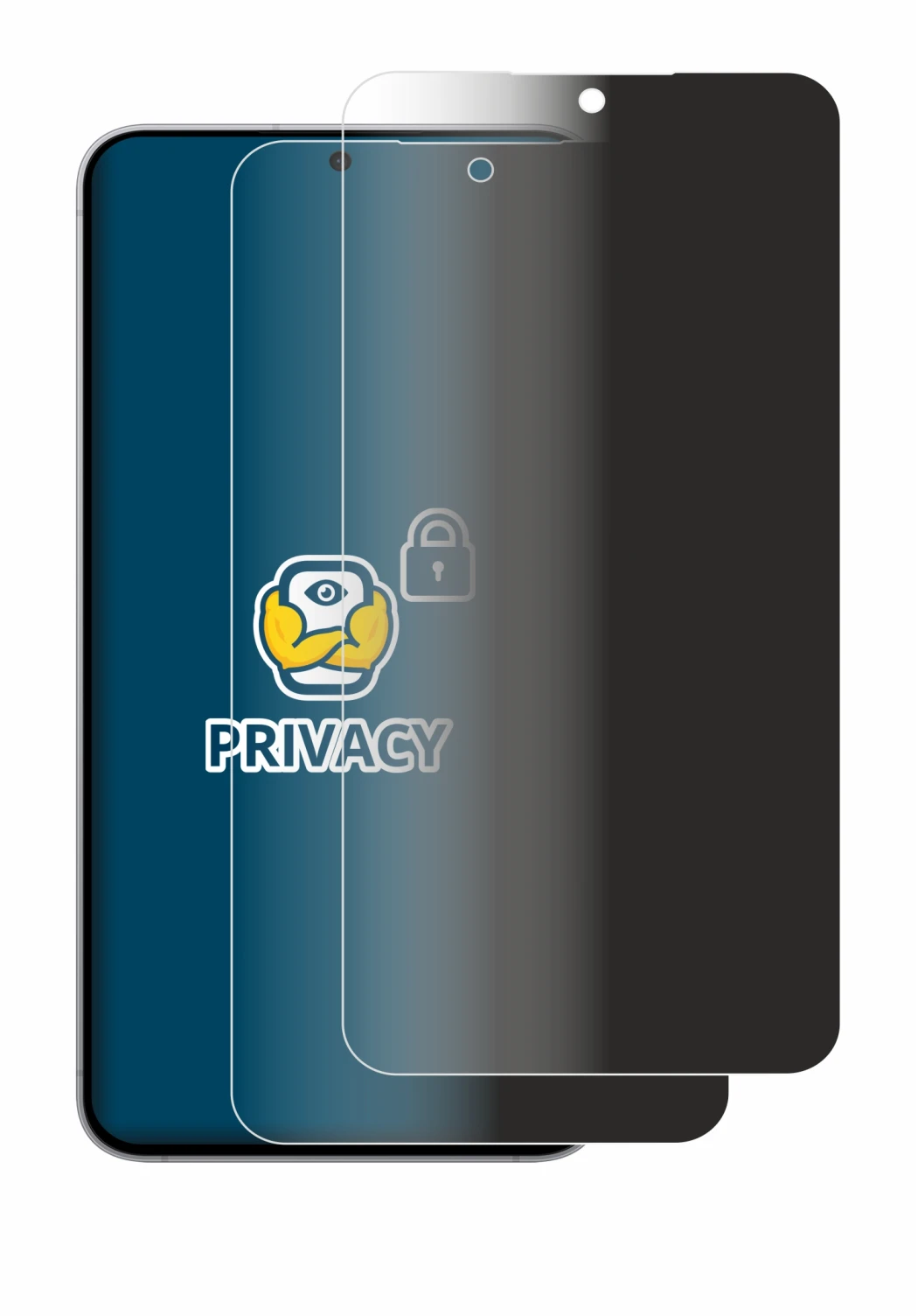 Image de l'appareil Samsung Galaxy S25 FE avec une grande variété de protections d'écran.