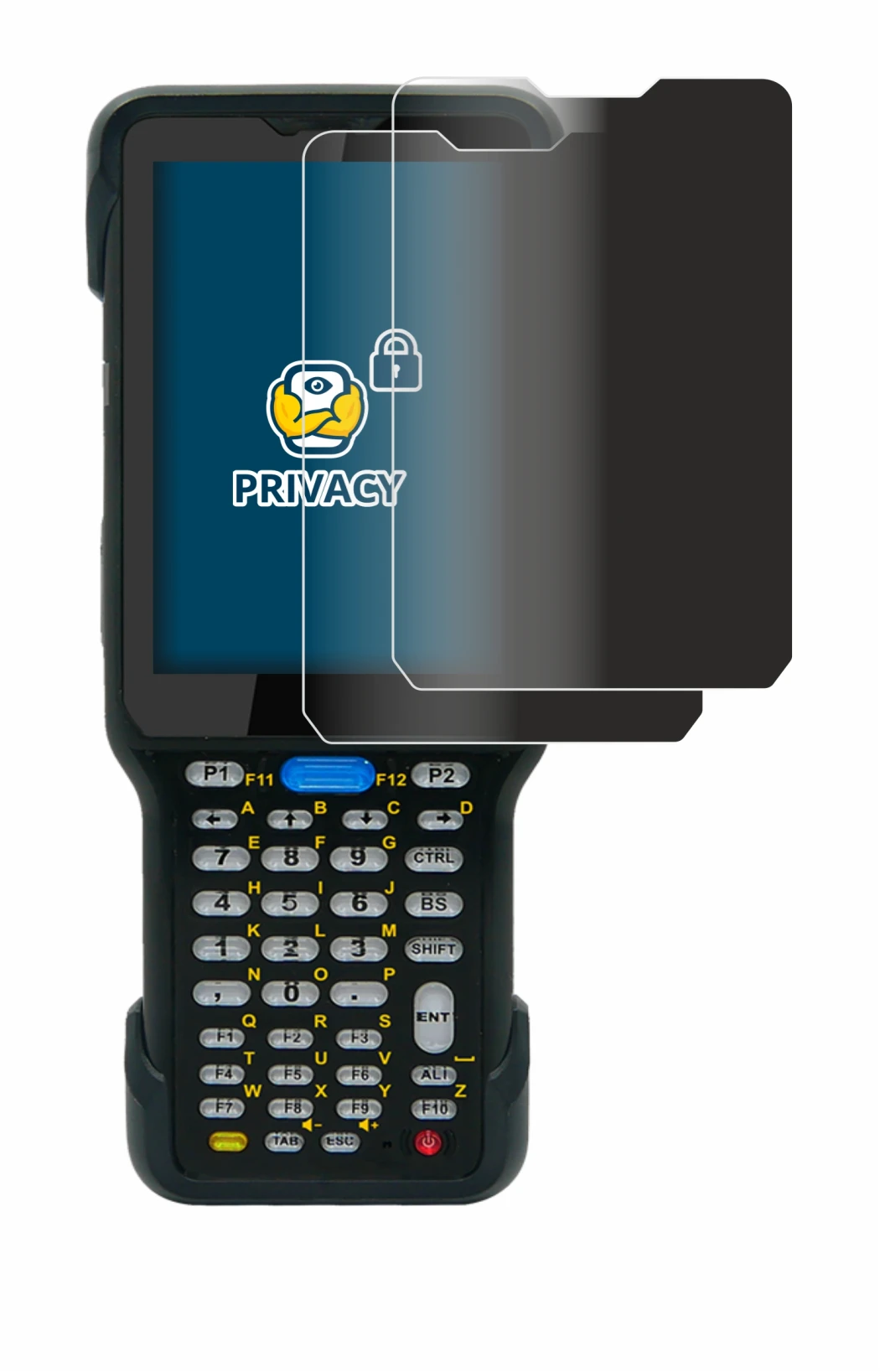 Image de l'appareil Unitech HT730 avec une grande variété de protections d'écran.