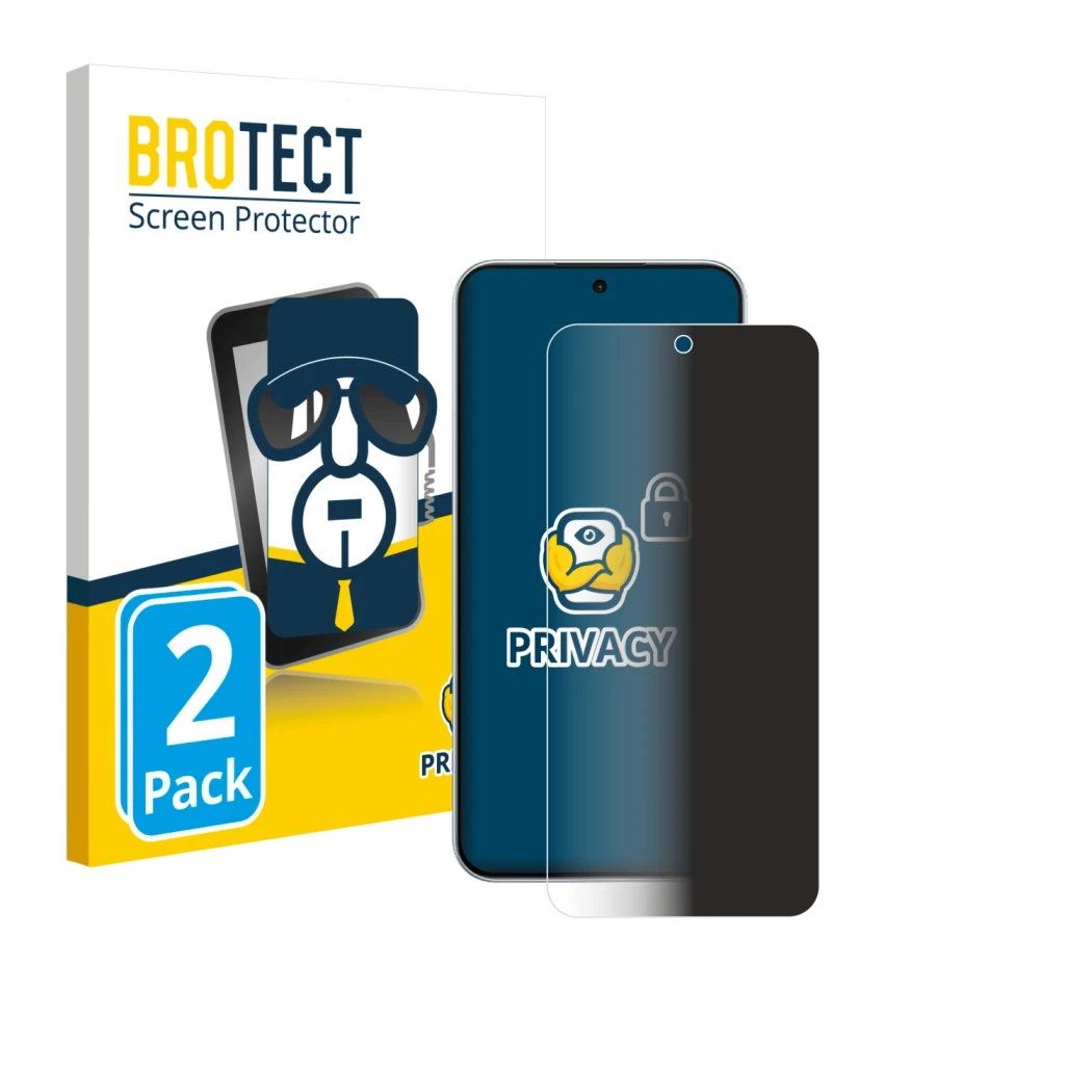 Face avant d’un emballage produit avec le logo de la marque BROTECT. À côté, l’appareil Oppo A6 Pro est représenté avec la pro