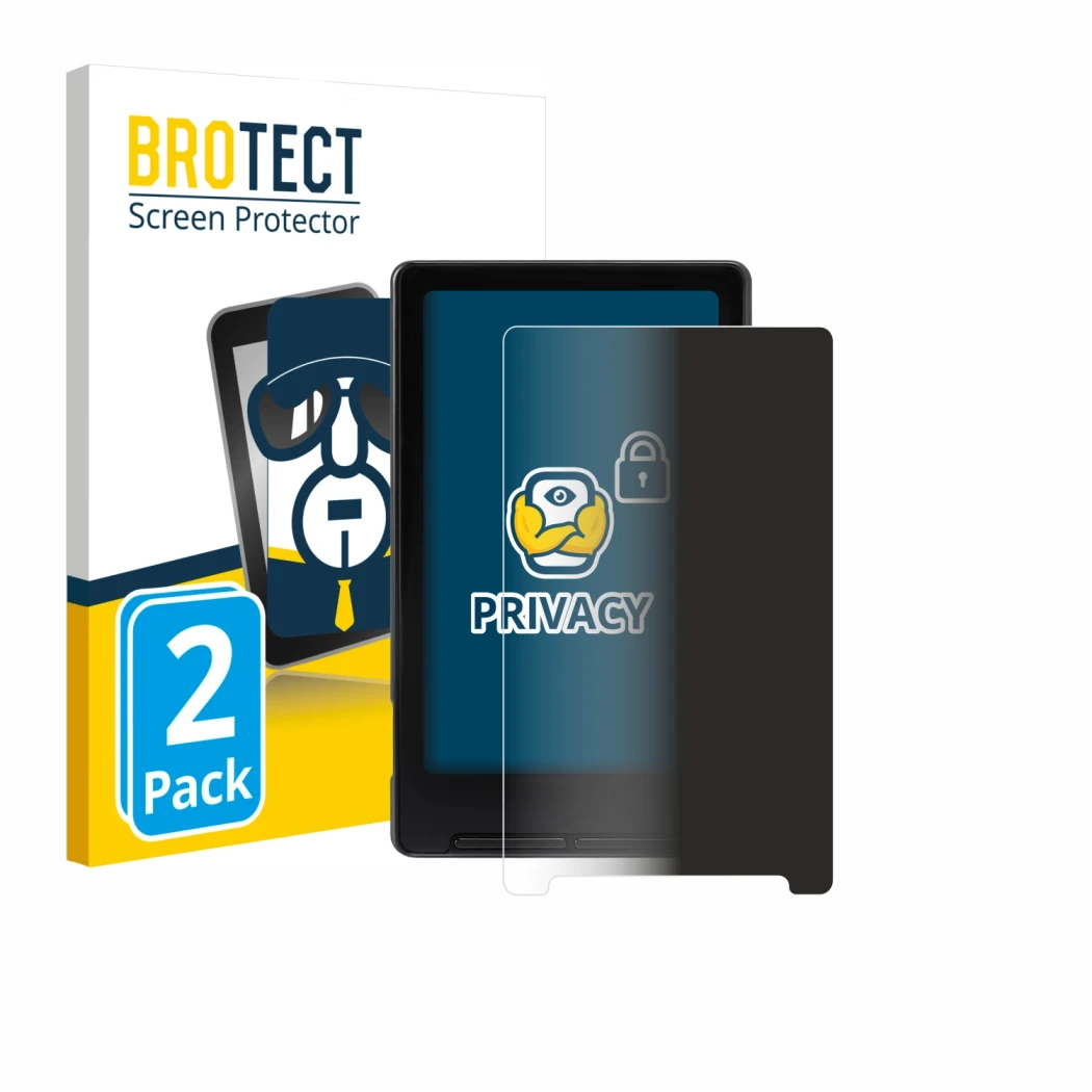 Face avant d’un emballage produit avec le logo de la marque BROTECT. À côté, l’appareil Xteink X4 est représenté avec la prote