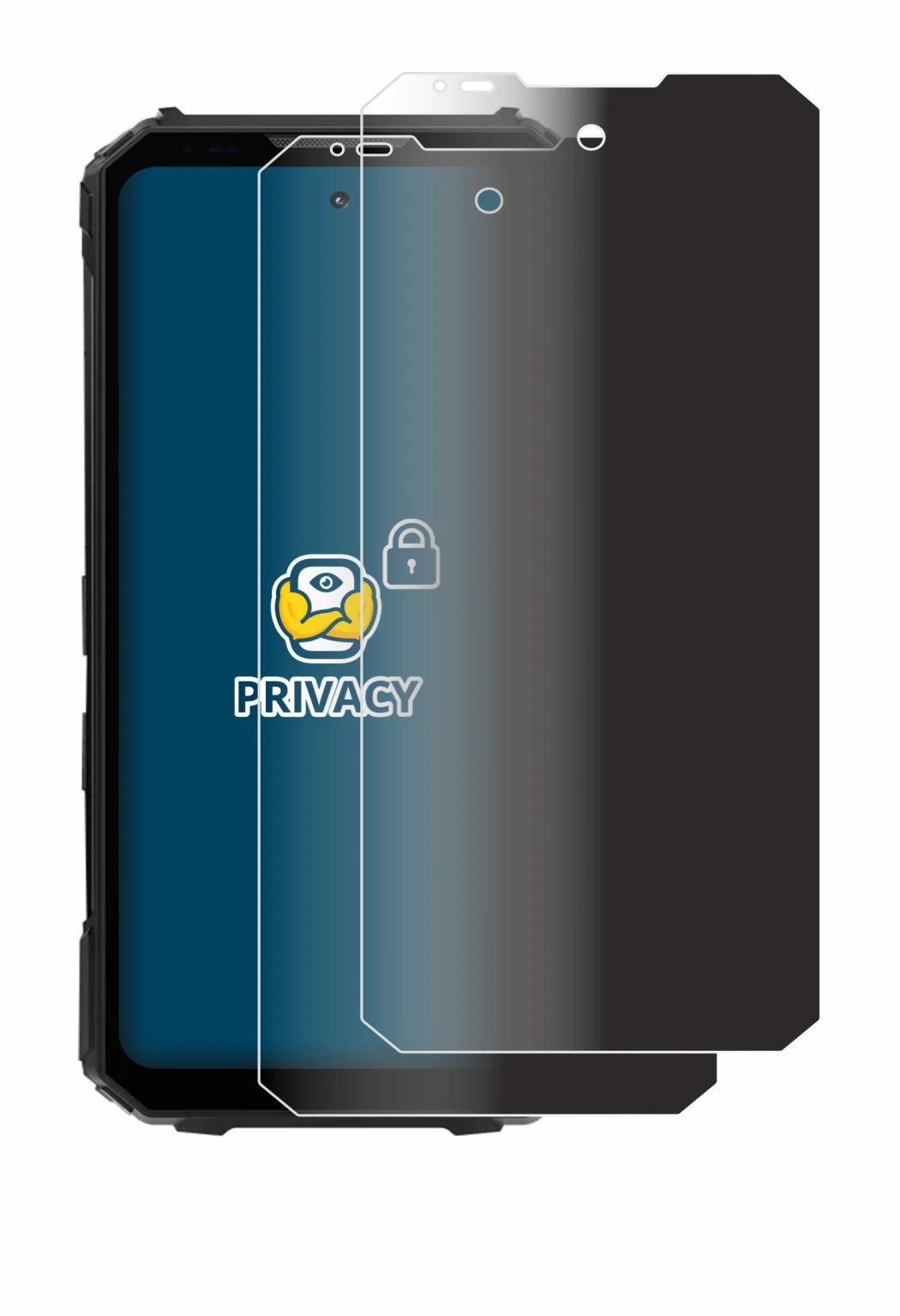 Image de l'appareil Doogee V Max LR avec une grande variété de protections d'écran.