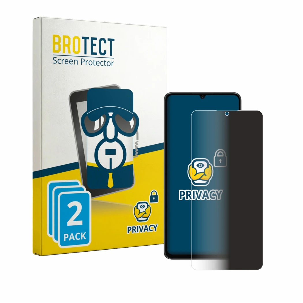 Face avant d’un emballage produit avec le logo de la marque BROTECT. À côté, l’appareil Lava Shark 2 est représenté avec la pr