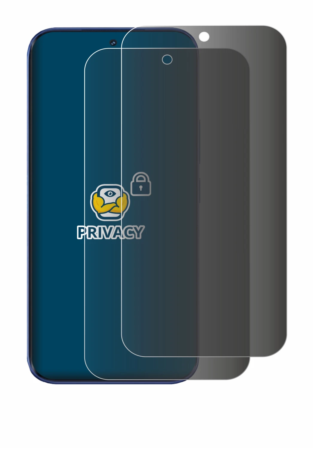 Image de l'appareil Tecno Camon Slim avec une grande variété de protections d'écran.
