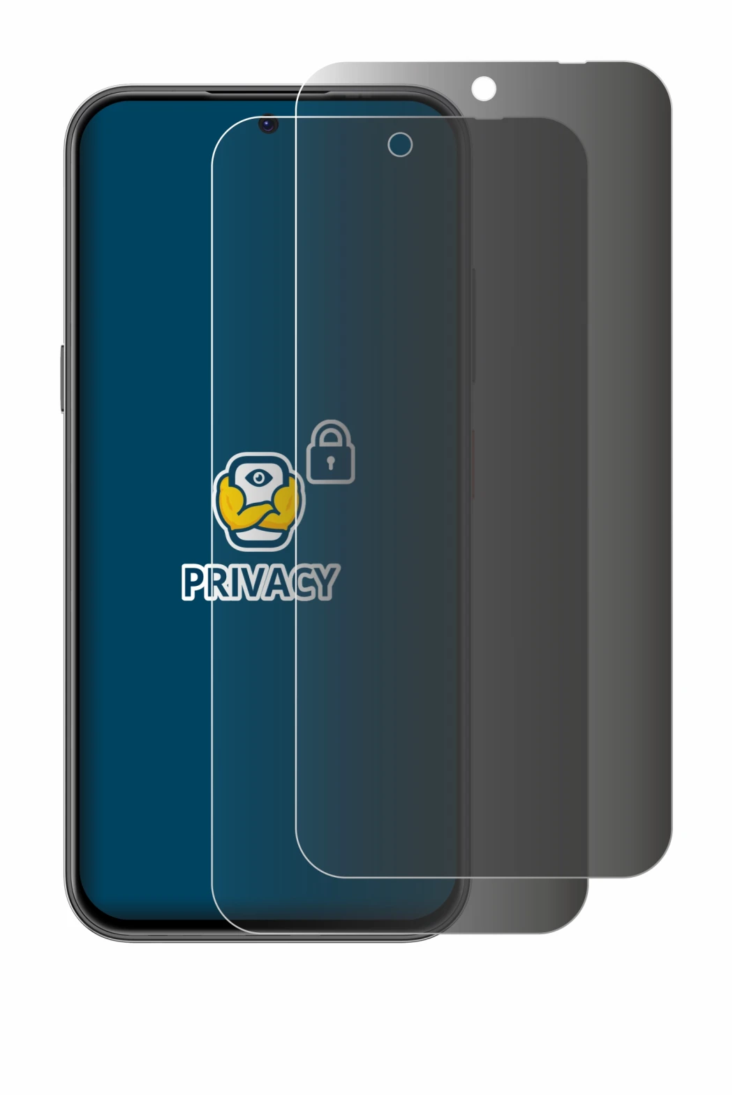 Image de l'appareil ZTE Blade V80 Pro avec une grande variété de protections d'écran.