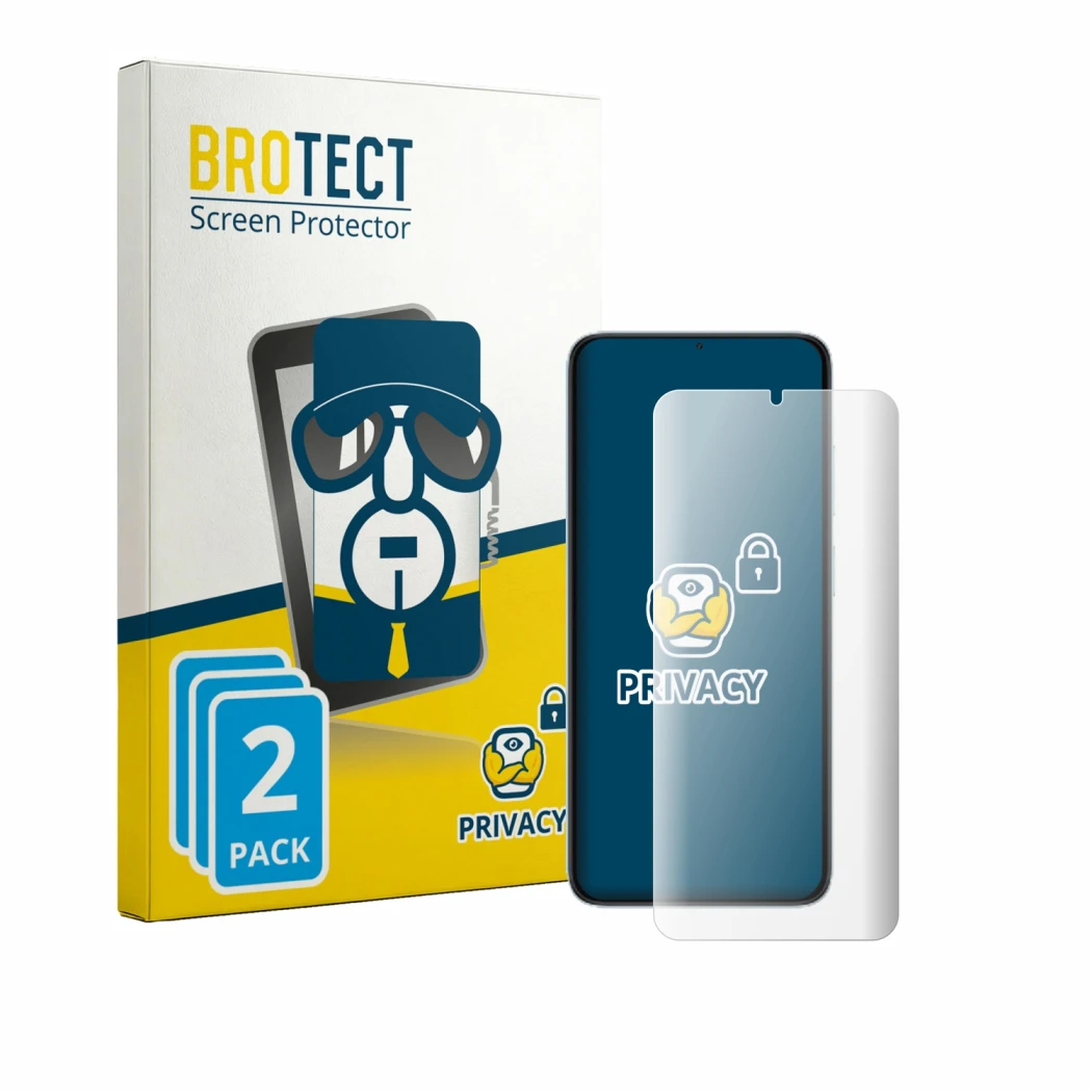 Face avant d’un emballage produit avec le logo de la marque BROTECT. À côté, l’appareil Doogee Note 60 est représenté avec la 