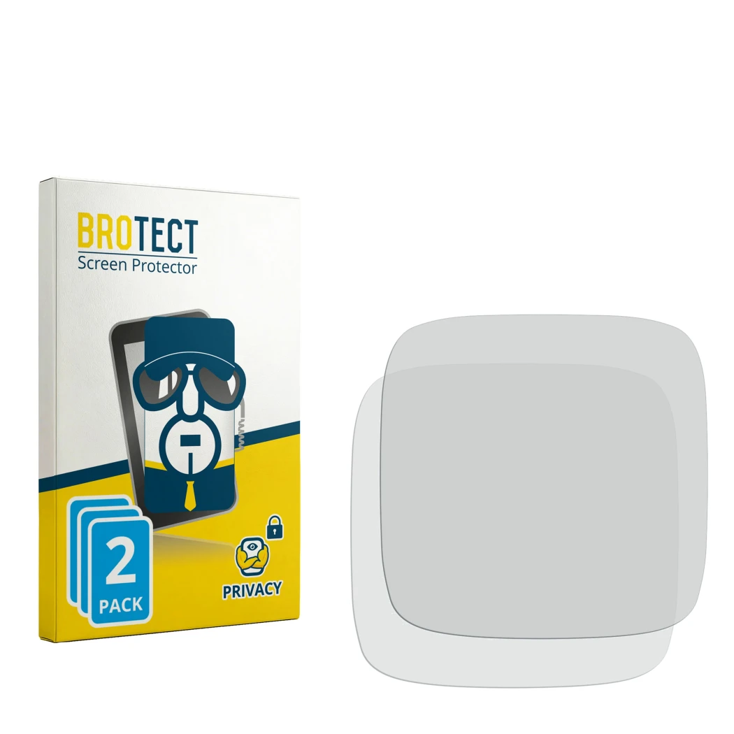 Face avant d’un emballage produit avec le logo de la marque BROTECT. À côté se trouve la protection d’écran correspondante.