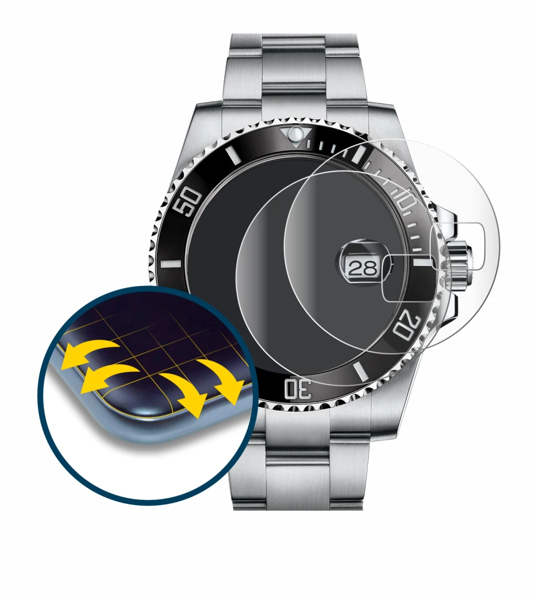 Image de l'appareil Rolex Submariner (Date) avec une grande variété de protections d'écran.