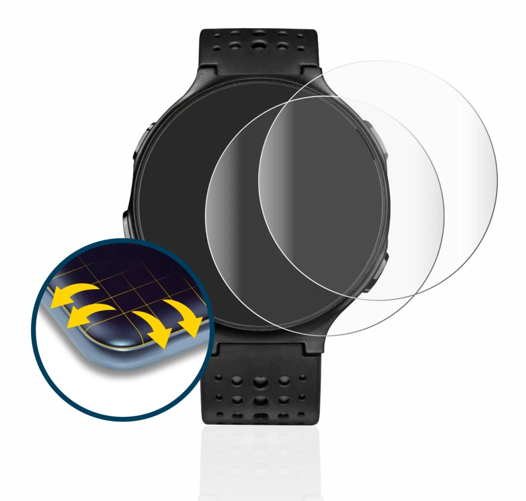 Image de l'appareil Garmin Forerunner 235 avec une grande variété de protections d'écran.