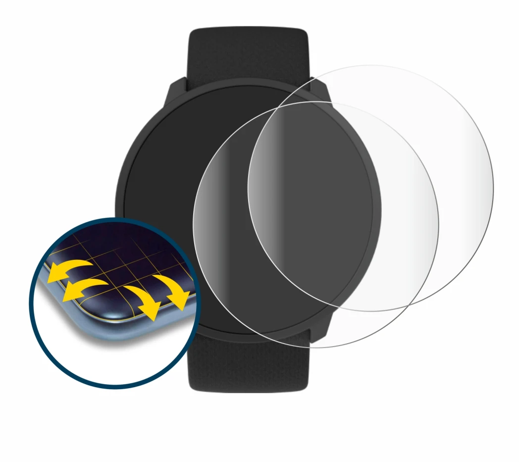 Image de l'appareil Polar Unite avec une grande variété de protections d'écran.