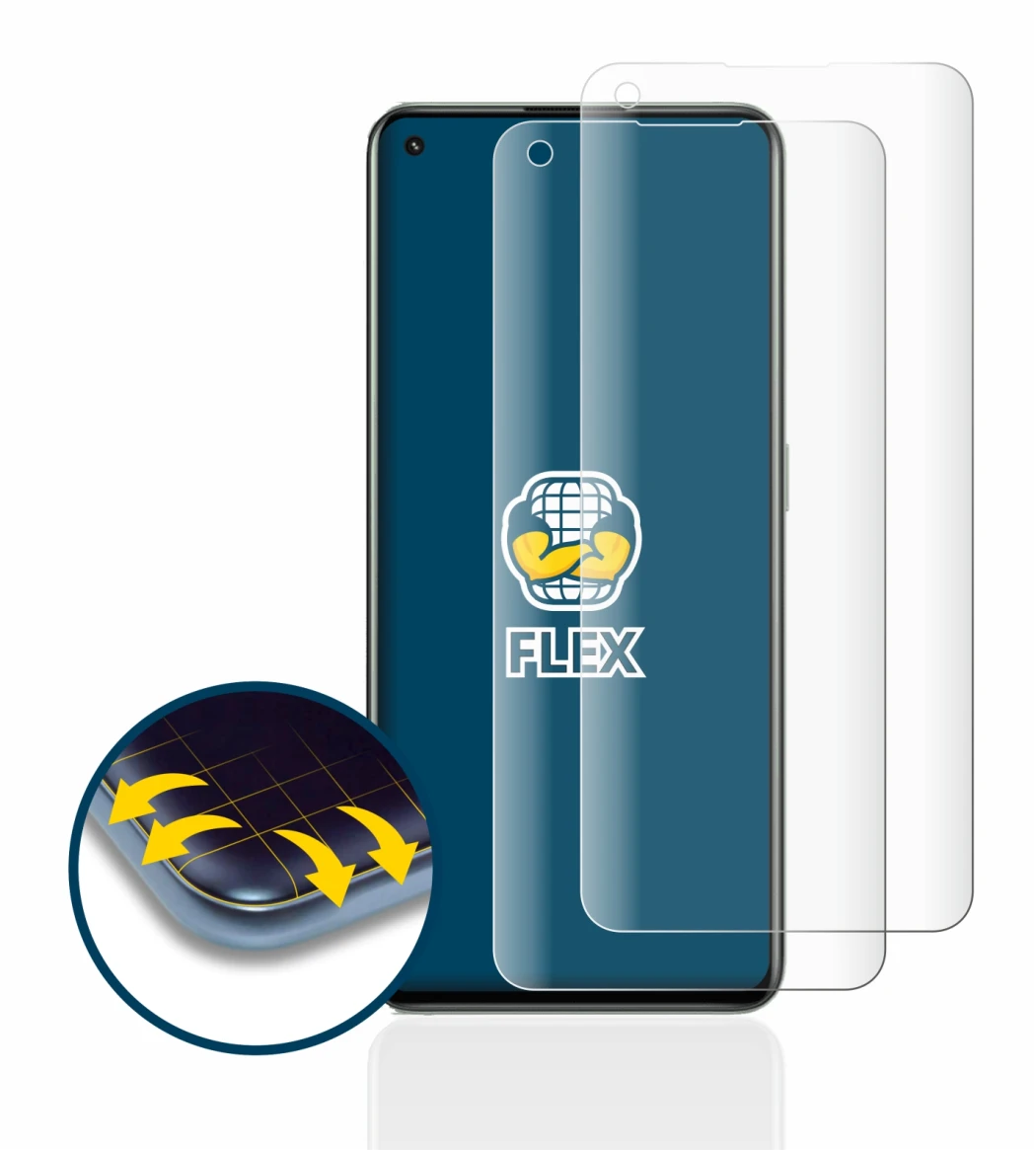 Image de l'appareil realme GT 2 Pro avec une grande variété de protections d'écran.