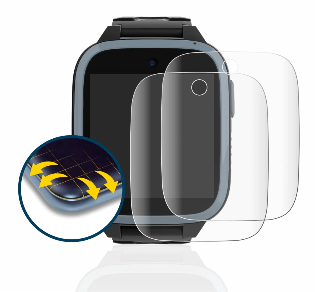 Image de l'appareil Xplora XGO3 (1ère Gen.) avec une grande variété de protections d'écran.