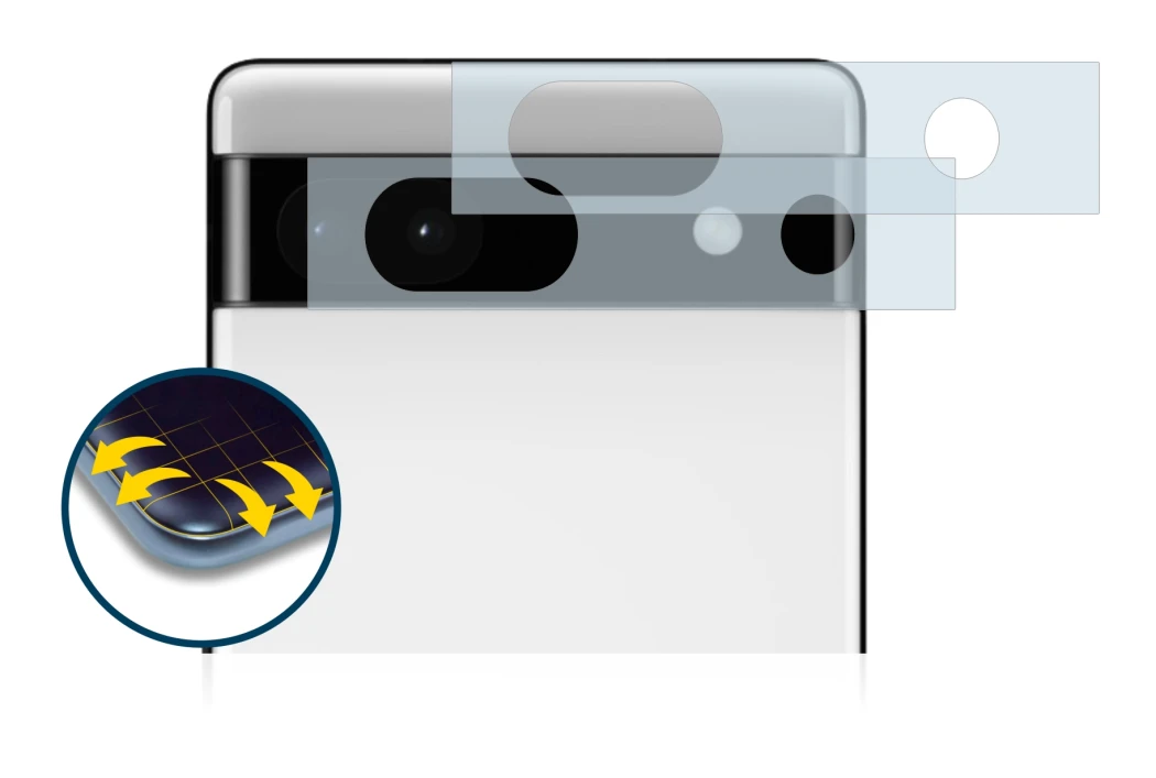 Image de l'appareil Google Pixel 6a (Caméra UNIQUEMENT) avec une grande variété de protections d'écran.