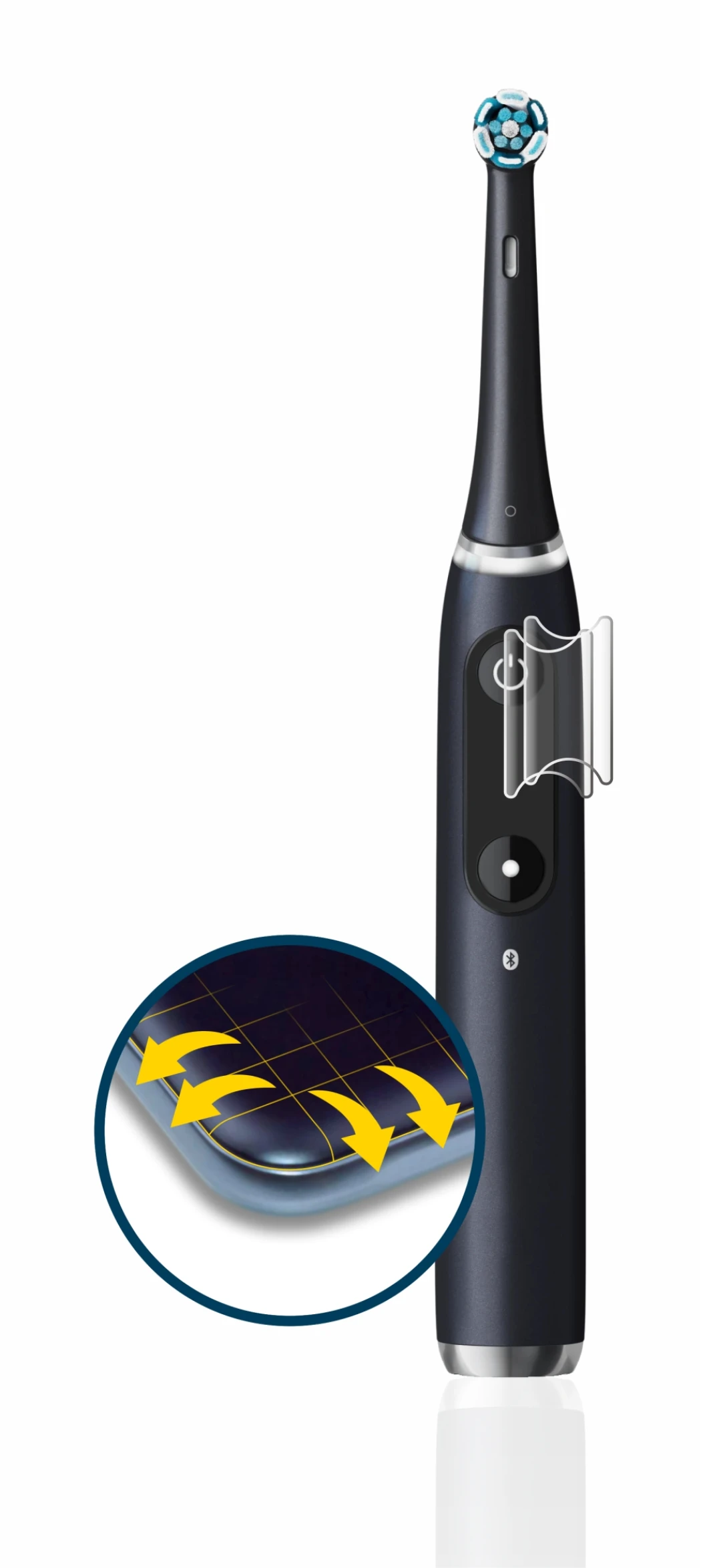 Image de l'appareil Oral-B iO 6 avec une grande variété de protections d'écran.