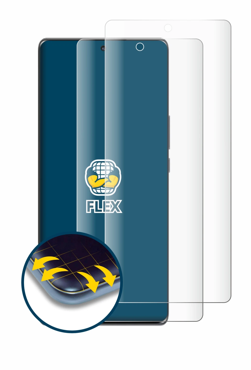 Image de l'appareil Honor Magic 5 Lite avec une grande variété de protections d'écran.