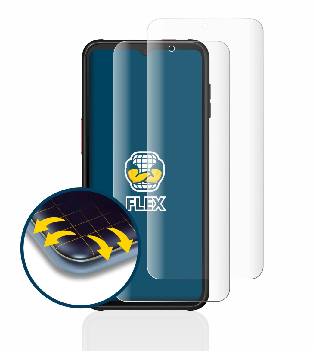 Image de l'appareil Samsung Galaxy XCover 6 Pro Enterprise Edition avec une grande variété de protections d'écran.