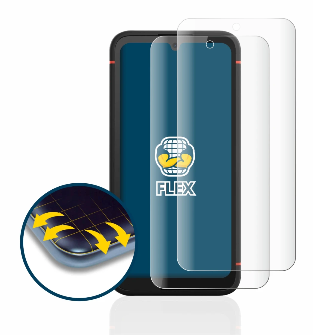 Image de l'appareil Gigaset GX4 avec une grande variété de protections d'écran.