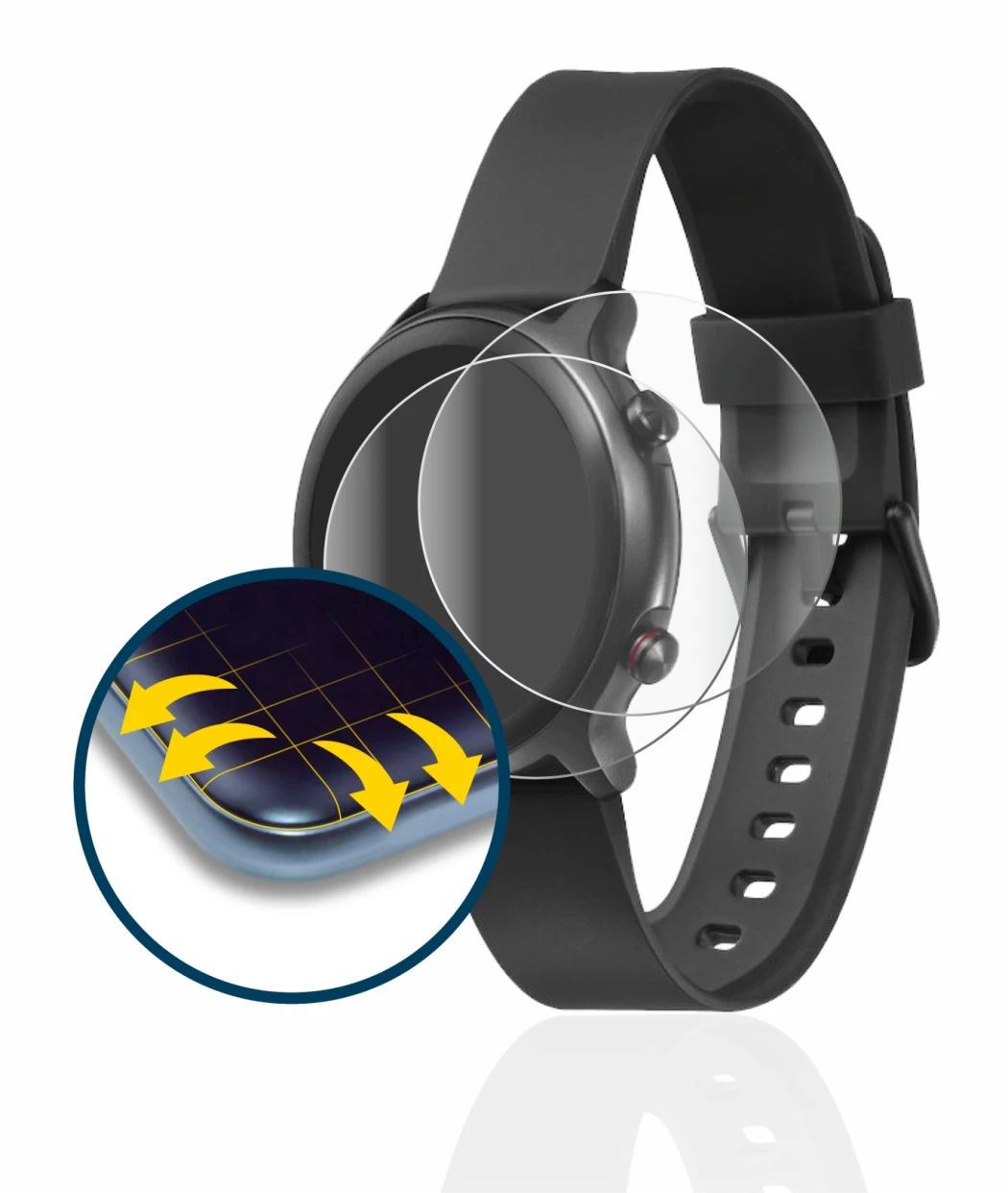 Image de l'appareil Doro Watch avec une grande variété de protections d'écran.