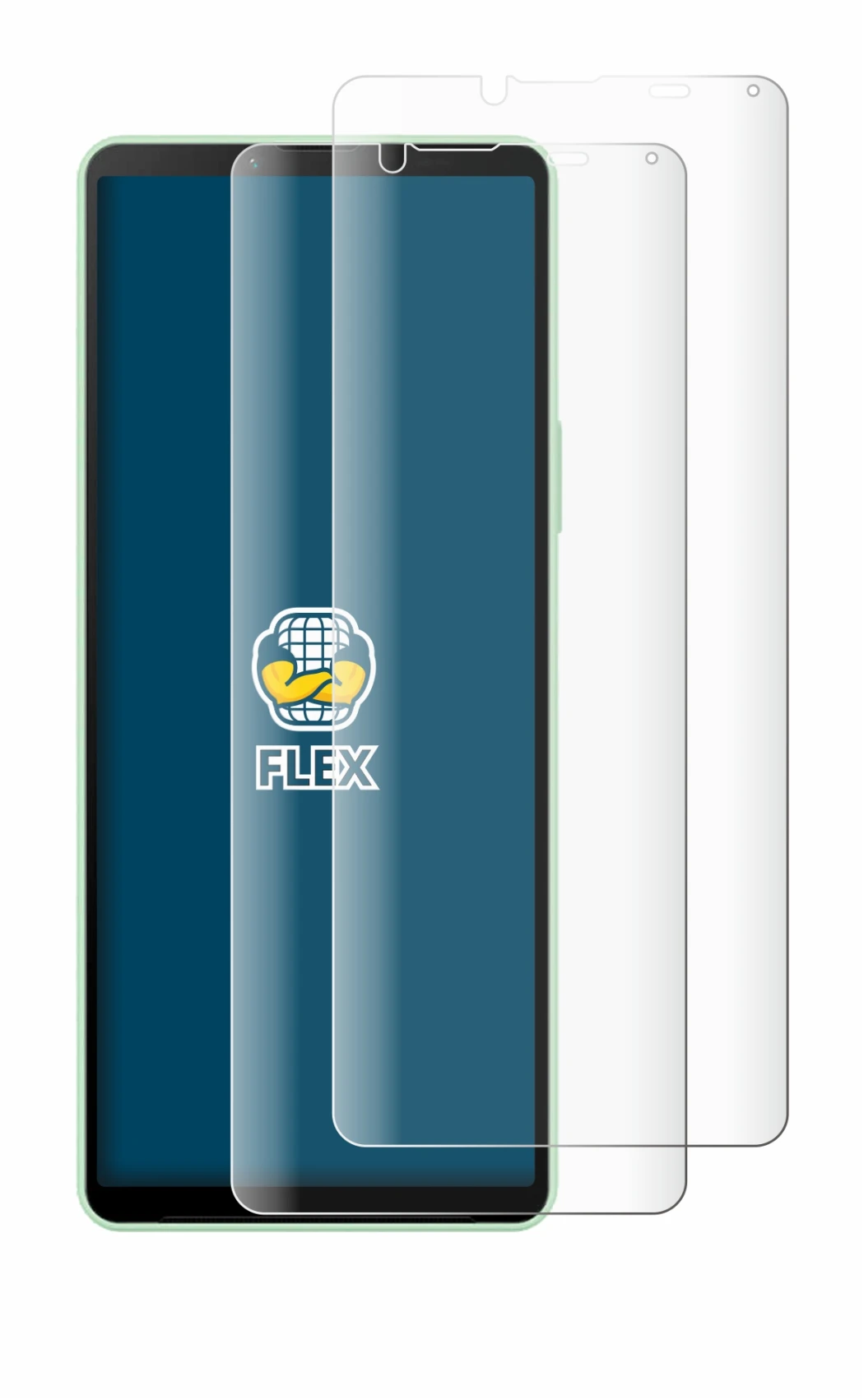 Image de l'appareil Sony Xperia 10 V avec une grande variété de protections d'écran.