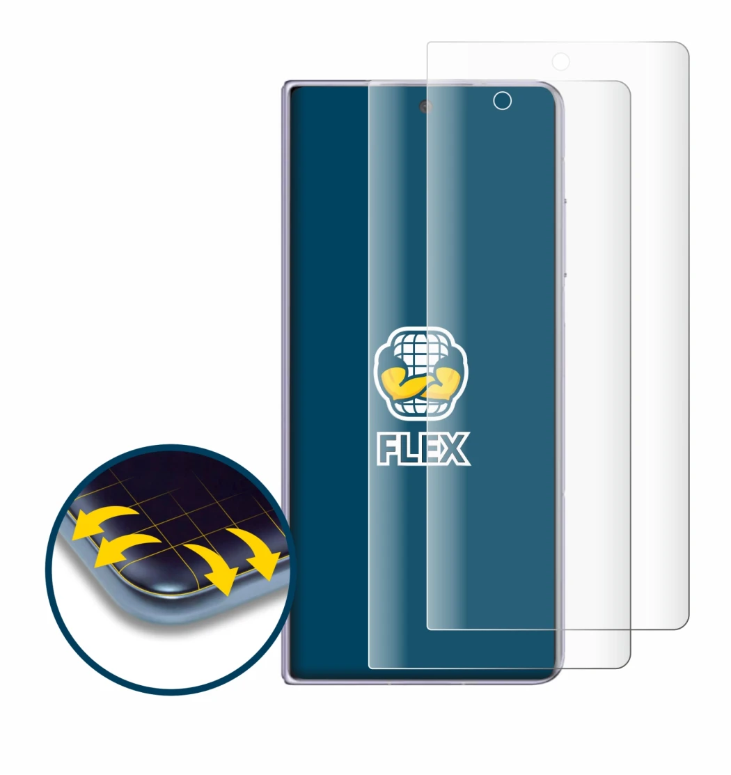 Image de l'appareil Honor Magic V2 avec une grande variété de protections d'écran.