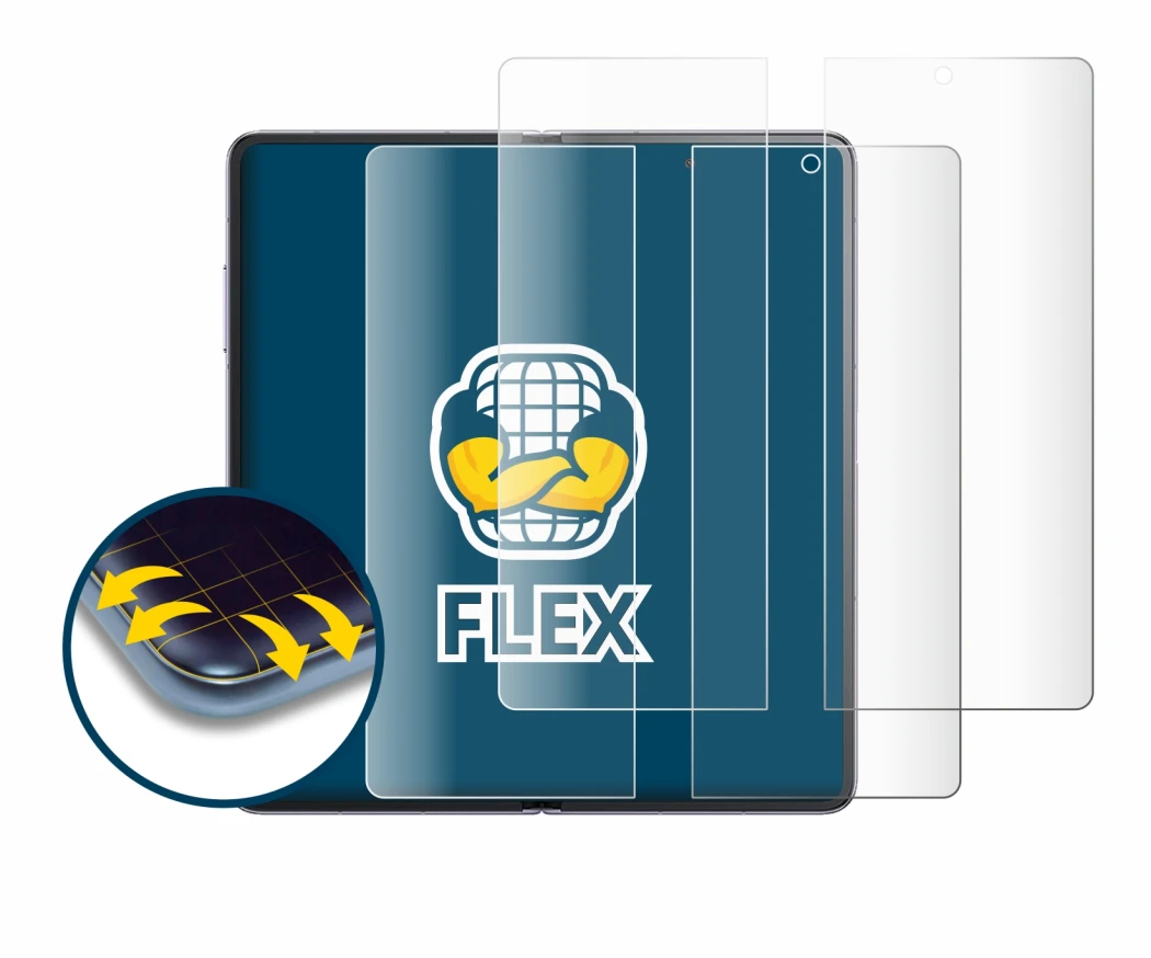 Image de l'appareil Honor Magic V2 (Affichage interne) avec une grande variété de protections d'écran.