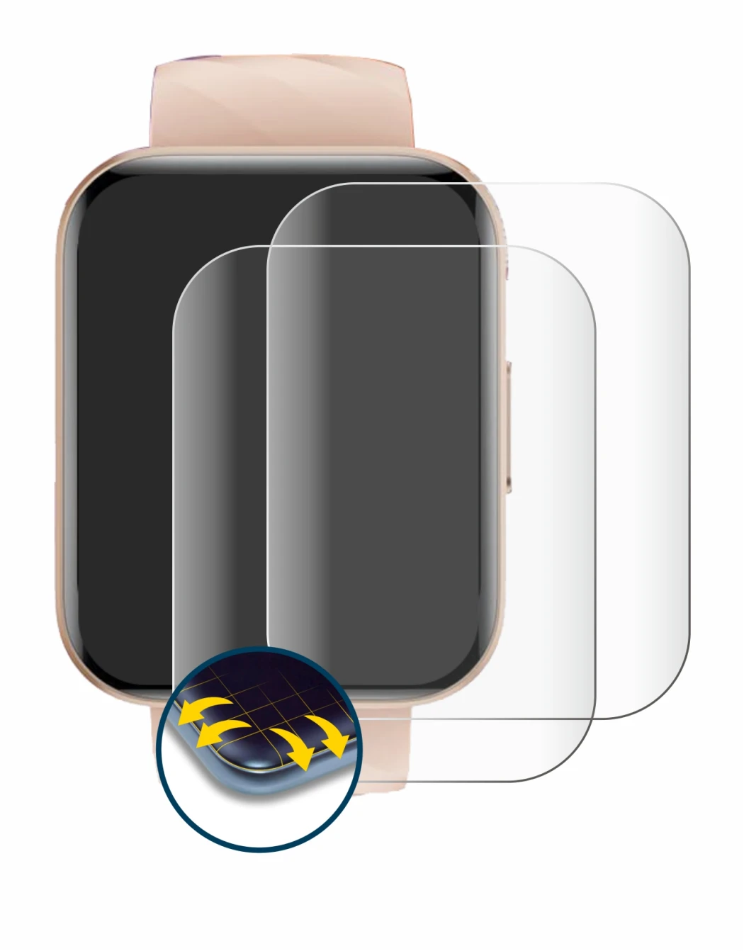 Image de l'appareil RUIMEN H1 avec une grande variété de protections d'écran.